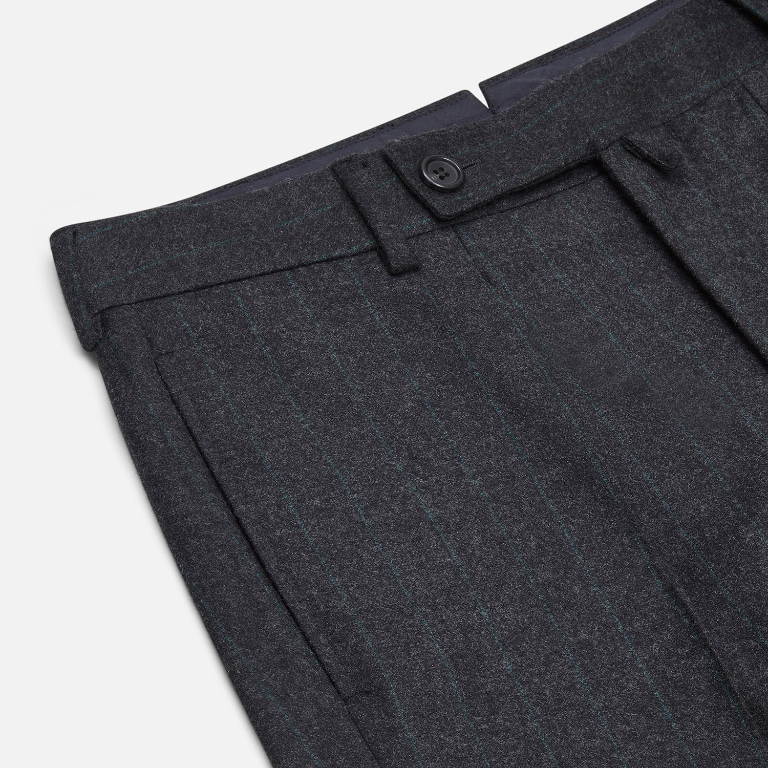 View 2 of product Dark Grey Pinstripe Edward Trousers