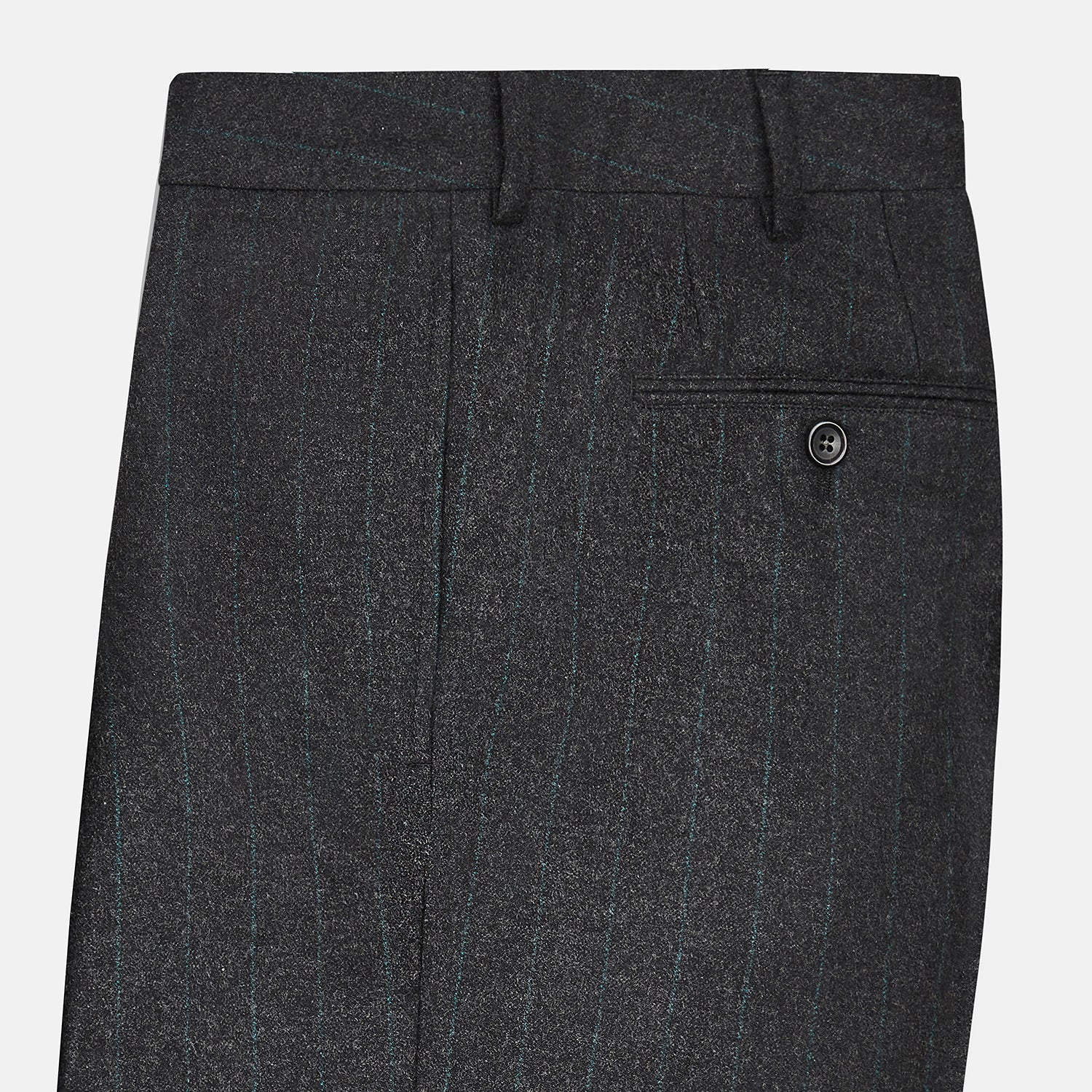 View 4 of product Dark Grey Pinstripe Edward Trousers