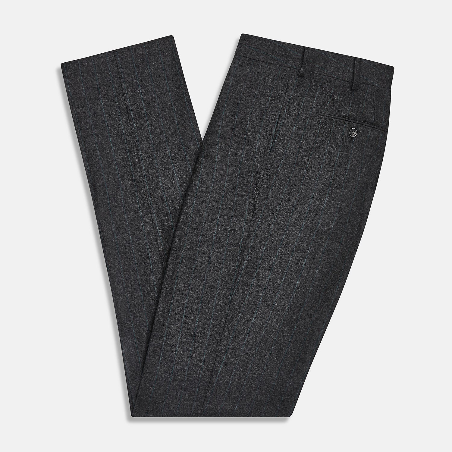 View 5 of product Dark Grey Pinstripe Edward Trousers
