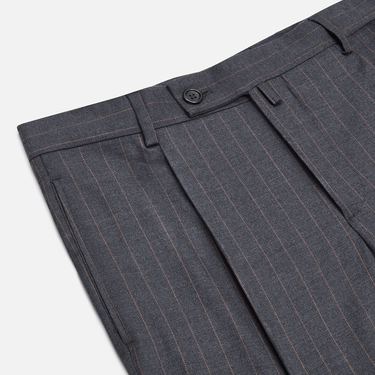 View 2 of product Dark Grey Pinstripe Arthur Trousers