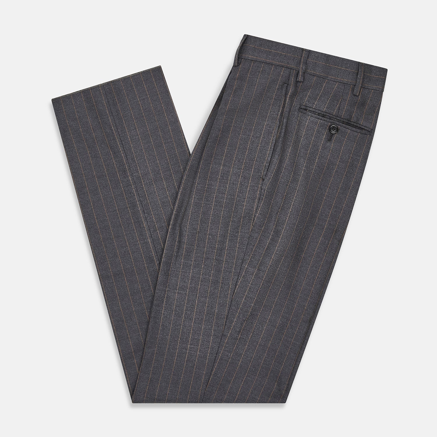 View 5 of product Dark Grey Pinstripe Arthur Trousers