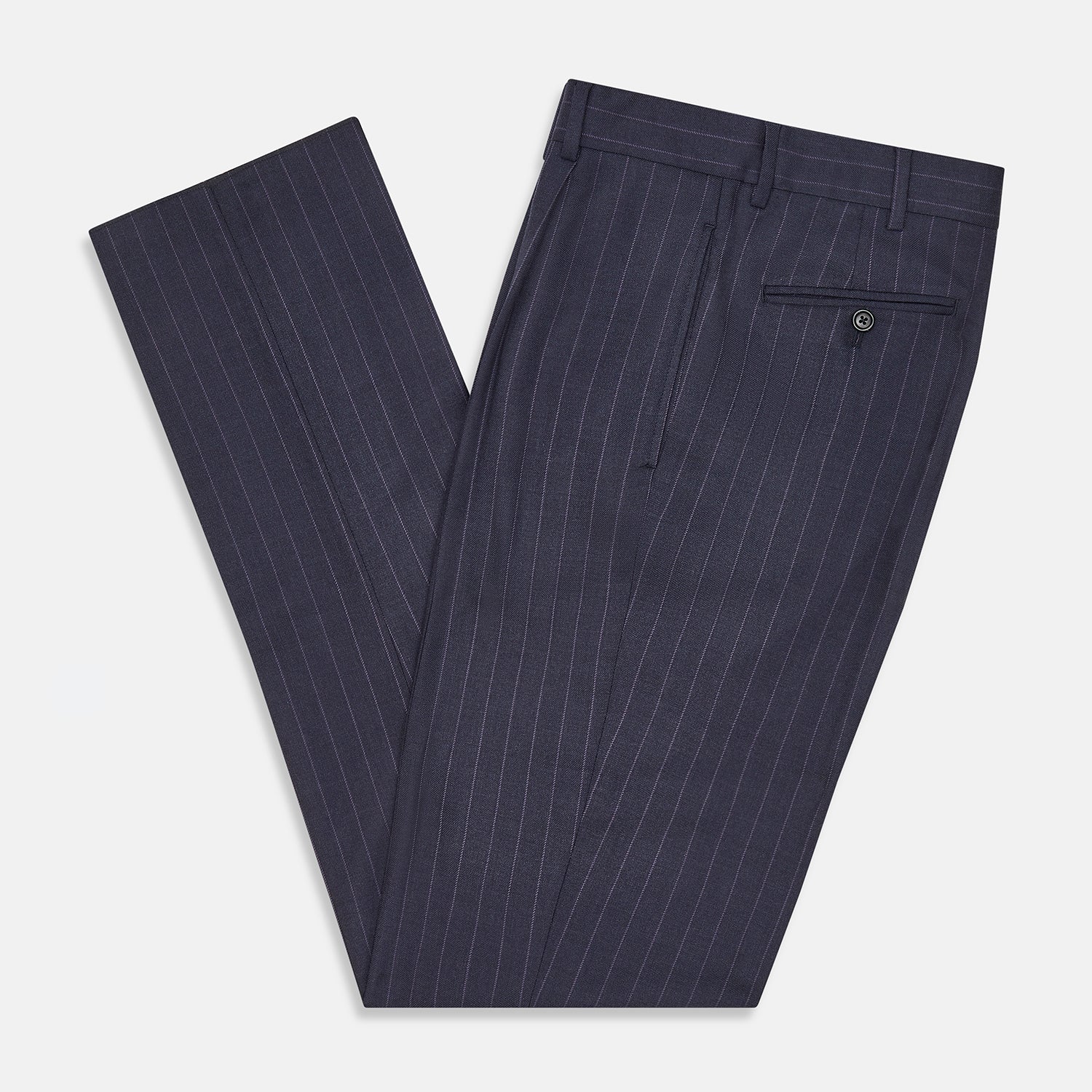 View 5 of product Navy Pinstripe Arthur Trousers