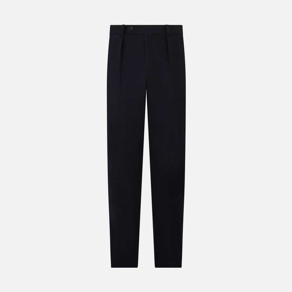 Navy Knitted London Trousers