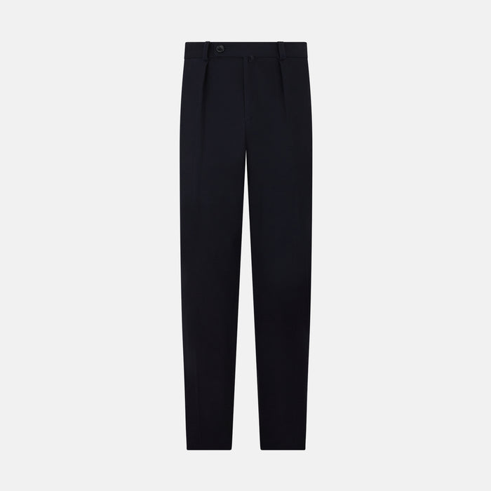 Navy Knitted London Trousers