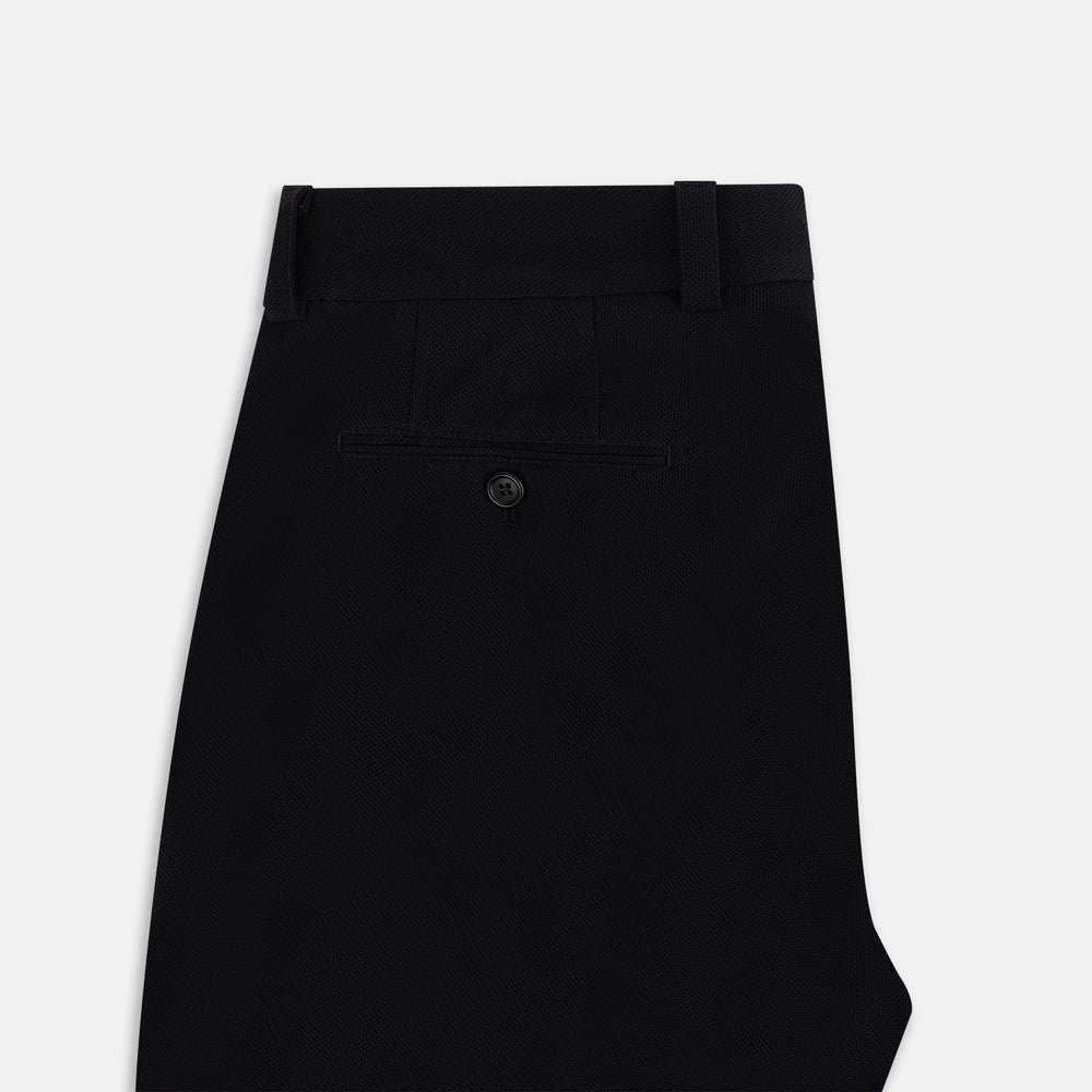 Navy Knitted London Trousers