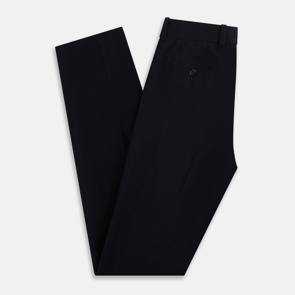 Navy Knitted London Trousers