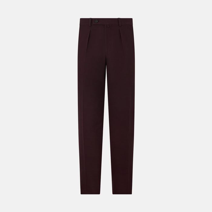 Burgundy Knitted London Trousers