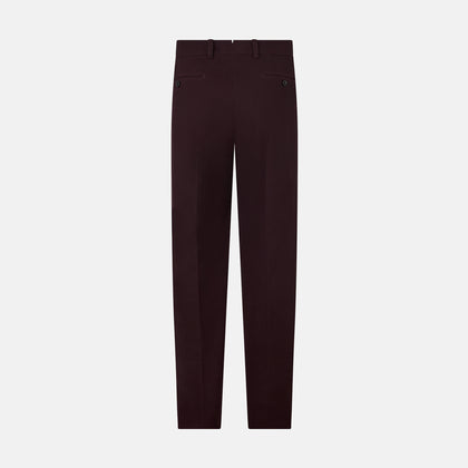 Burgundy Knitted London Trousers Image 2