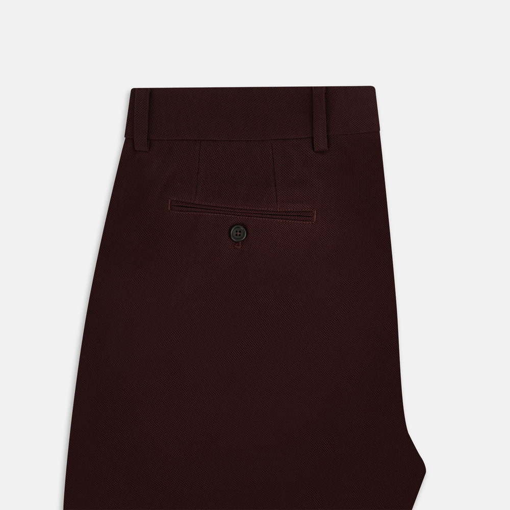 Burgundy Knitted London Trousers
