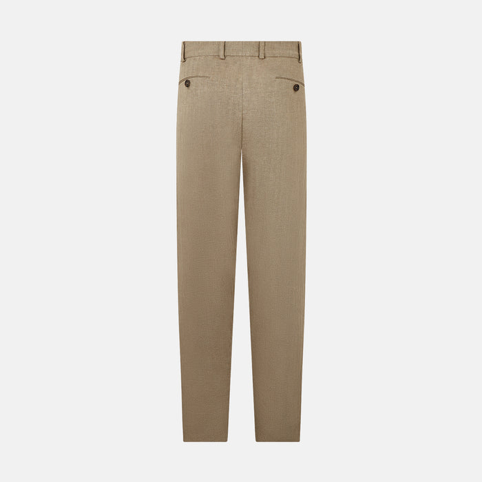 Sand Linen Amberley Trousers Image 3