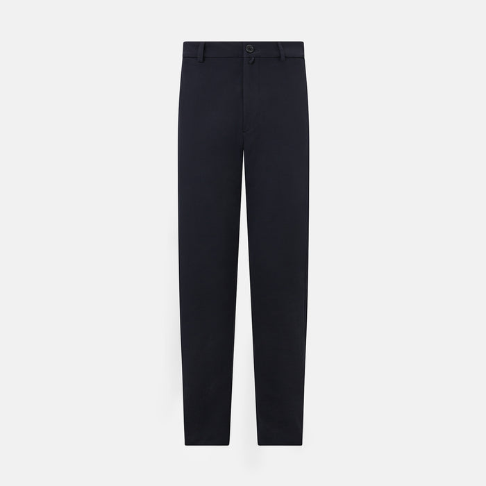 Amberley Navy Trousers in Cotton Image 7