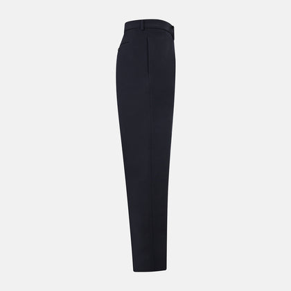 Amberley Navy Trousers in Cotton Image 4
