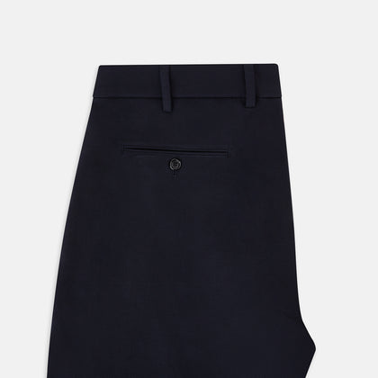 Amberley Navy Trousers in Cotton Image 3