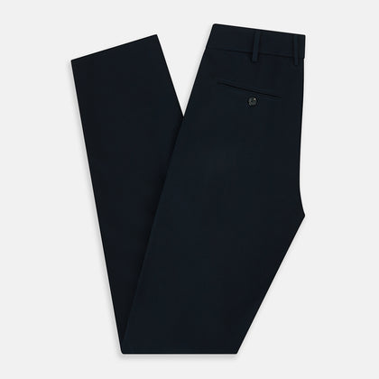 Amberley Navy Trousers in Cotton Image 5
