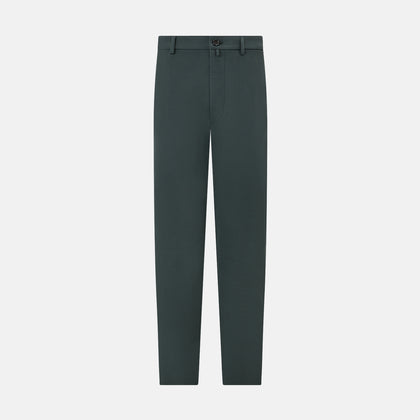 Amberley Forest Green Trousers in Cotton