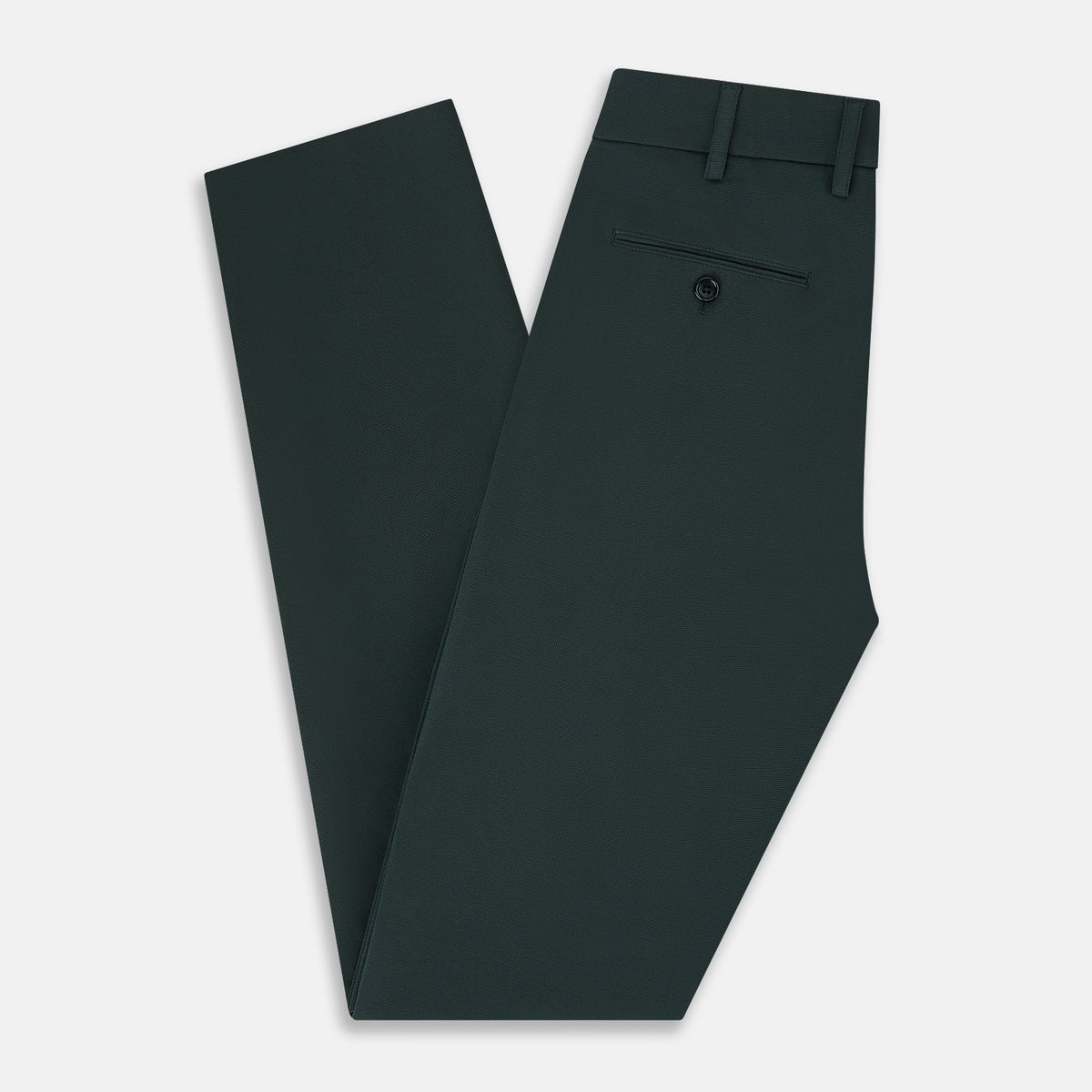 View 6 of product Amberley Forest Green Trousers in Cotton