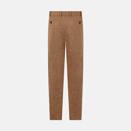 Camel Linen Amberley Trousers Image 2