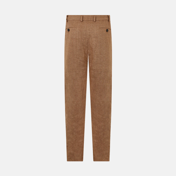 Camel Linen Amberley Trousers Image 2