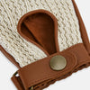 View 3 of product Cognac Tan Fingerless Driving Gloves in Leather
