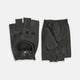 Forest Green Fingerless Driving Gloves in Leather