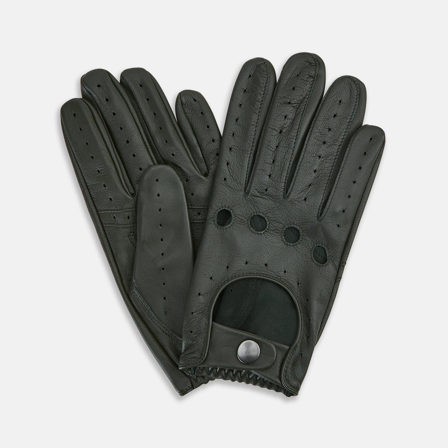 View 2 of product GLOVES LEATHER UNLINED DRIVING GLOVE FOREST GREEN