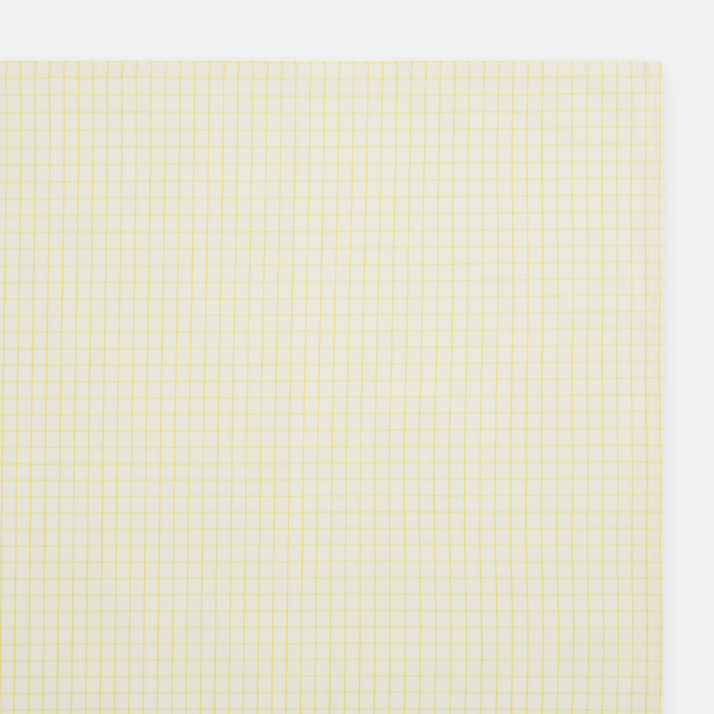 Yellow Graph Check Handkerchief
