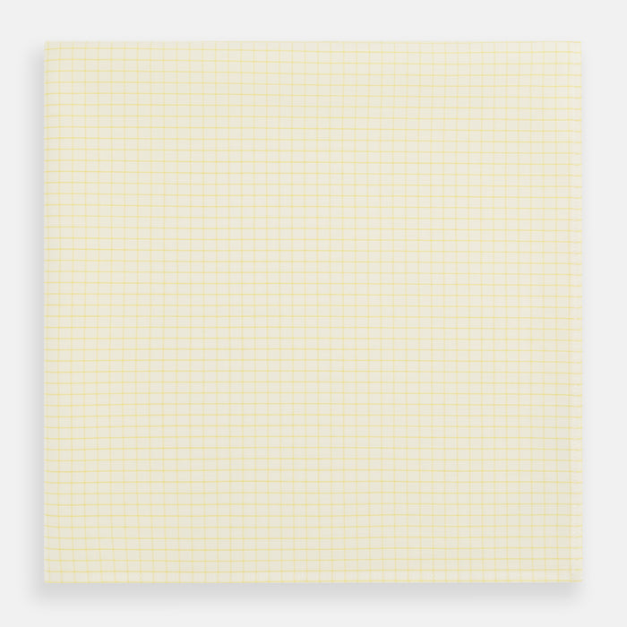 Yellow Graph Check Handkerchief