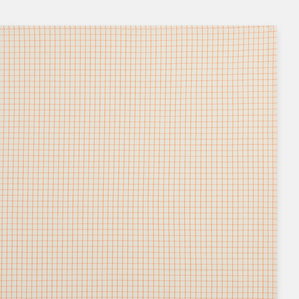 Orange Graph Check Handkerchief