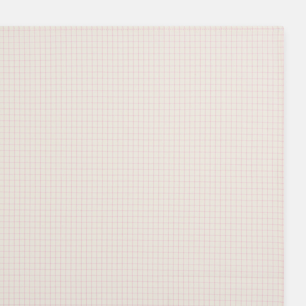 Pink Graph Check Handkerchief
