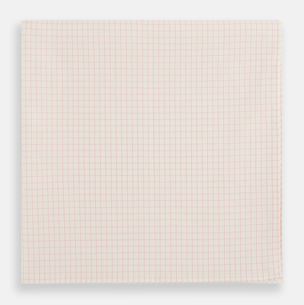 Pink Graph Check Handkerchief