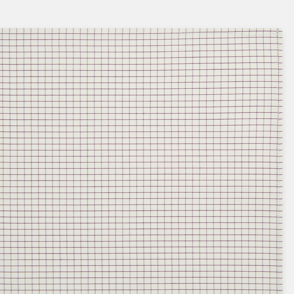 Purple Graph Check Handkerchief