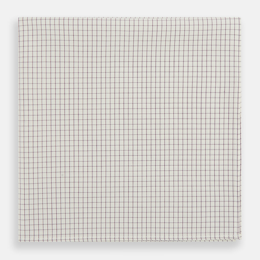 Purple Graph Check Handkerchief