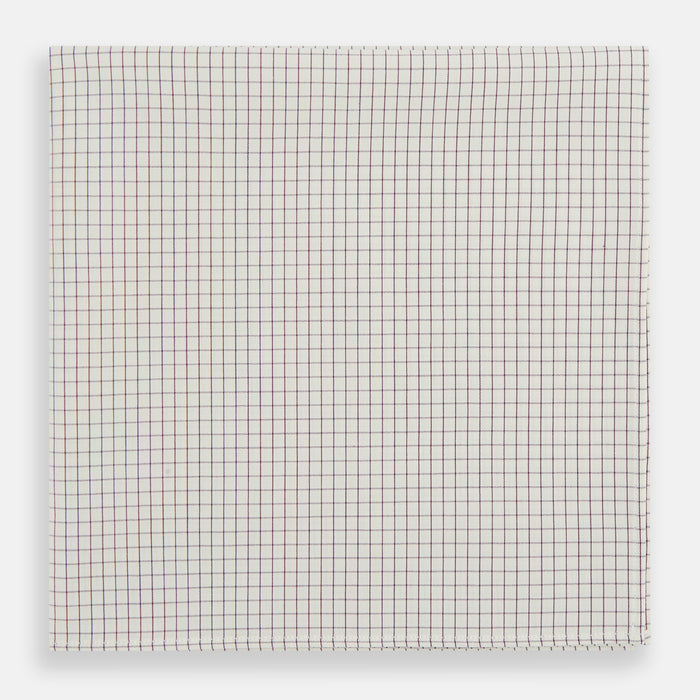 Purple Graph Check Handkerchief