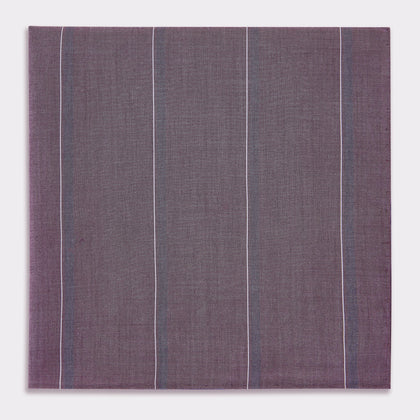 Porto Red Track Stripe Hand-Rolled Handkerchief