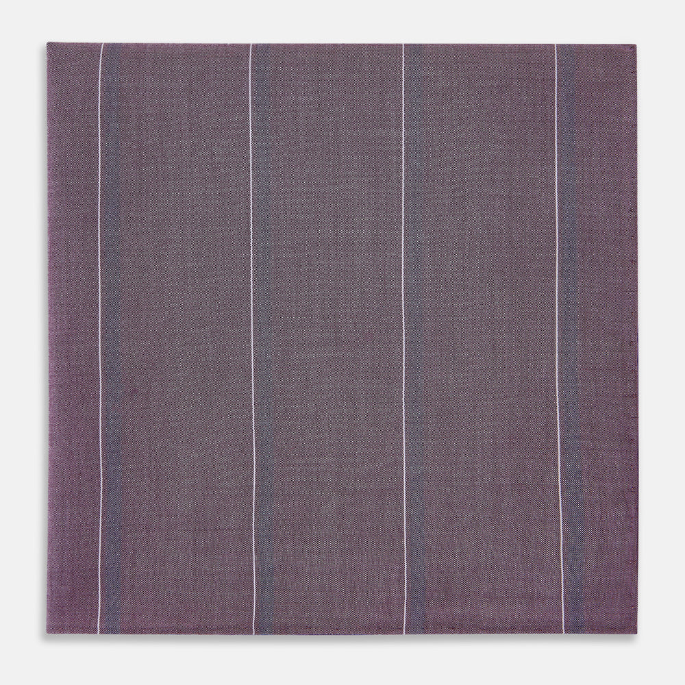 Porto Red Track Stripe Hand-Rolled Handkerchief