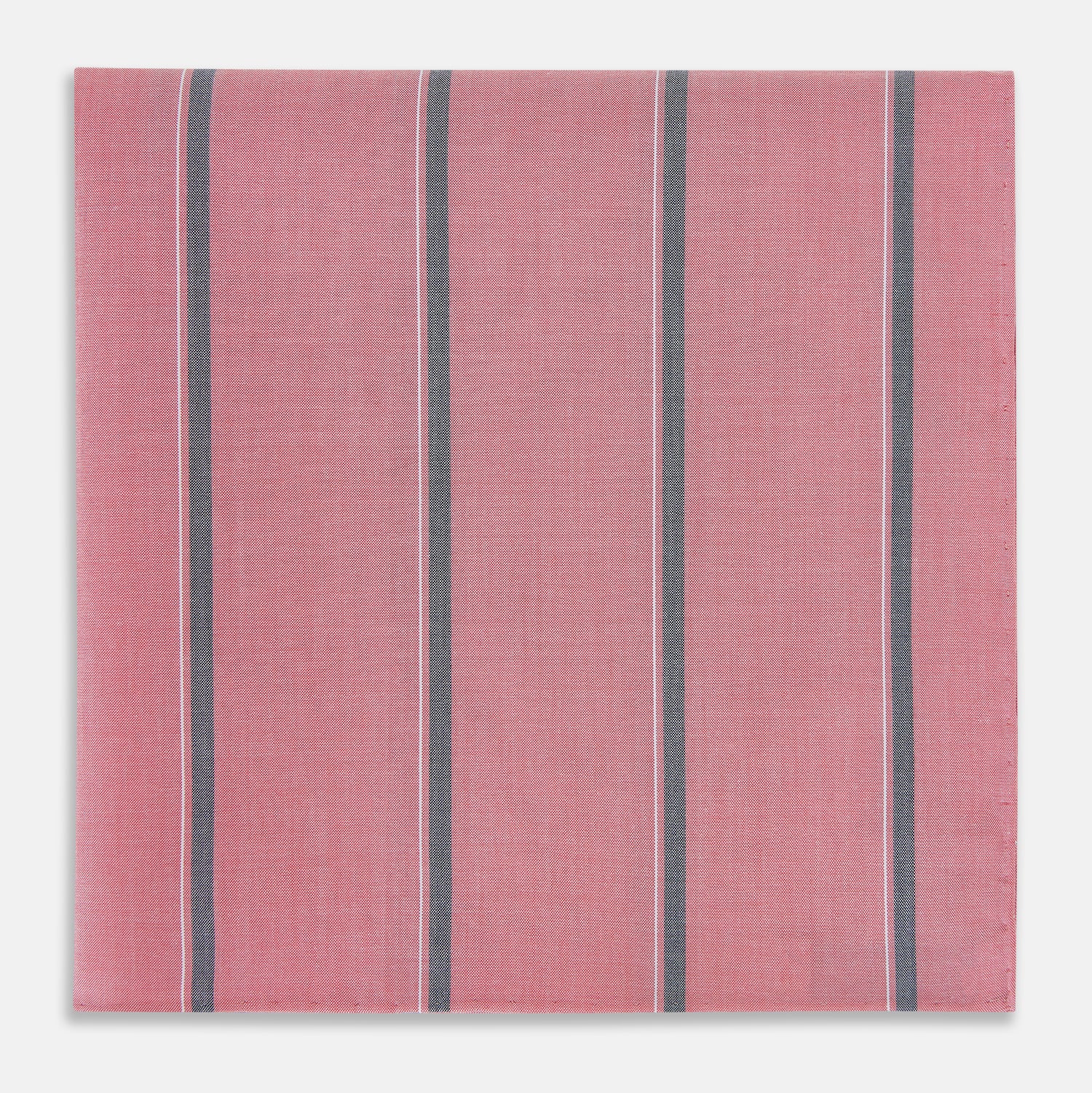 View 1 of product Coral Pink Track Stripe Hand-Rolled Handkerchief