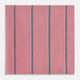 Coral Pink Track Stripe Hand-Rolled Handkerchief