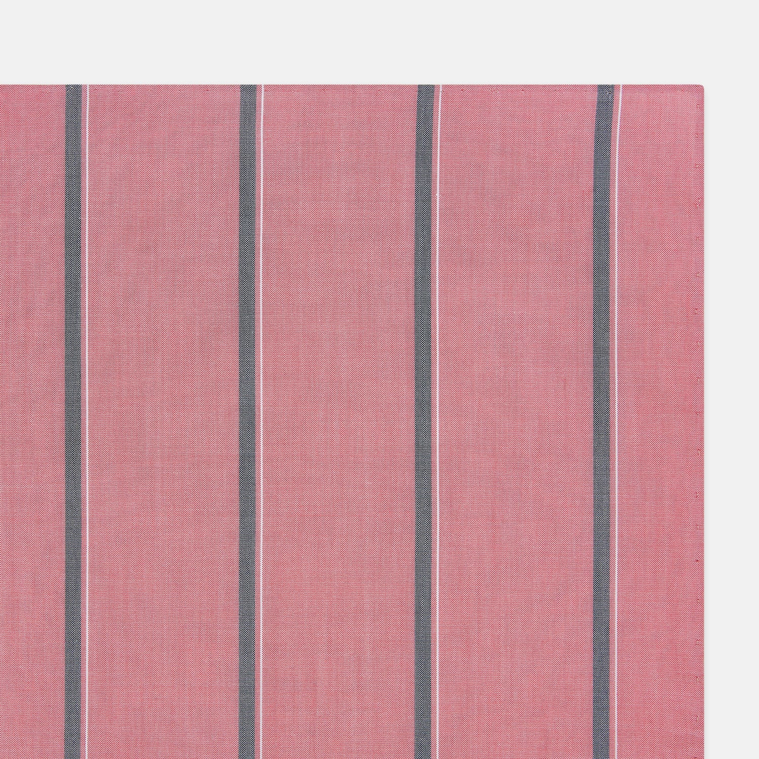 View 2 of product Coral Pink Track Stripe Hand-Rolled Handkerchief