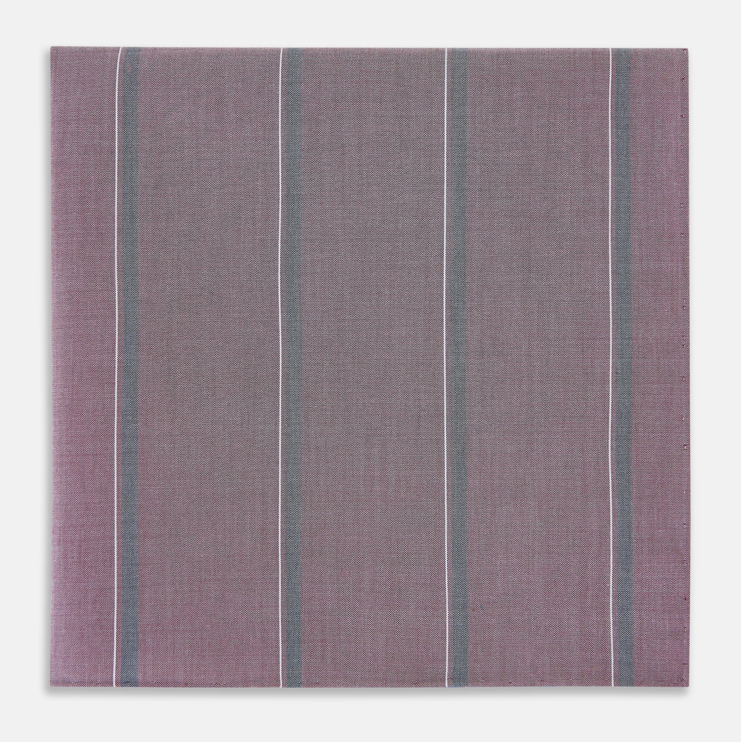 View 1 of product Cerise Red Track Stripe Hand-Rolled Handkerchief