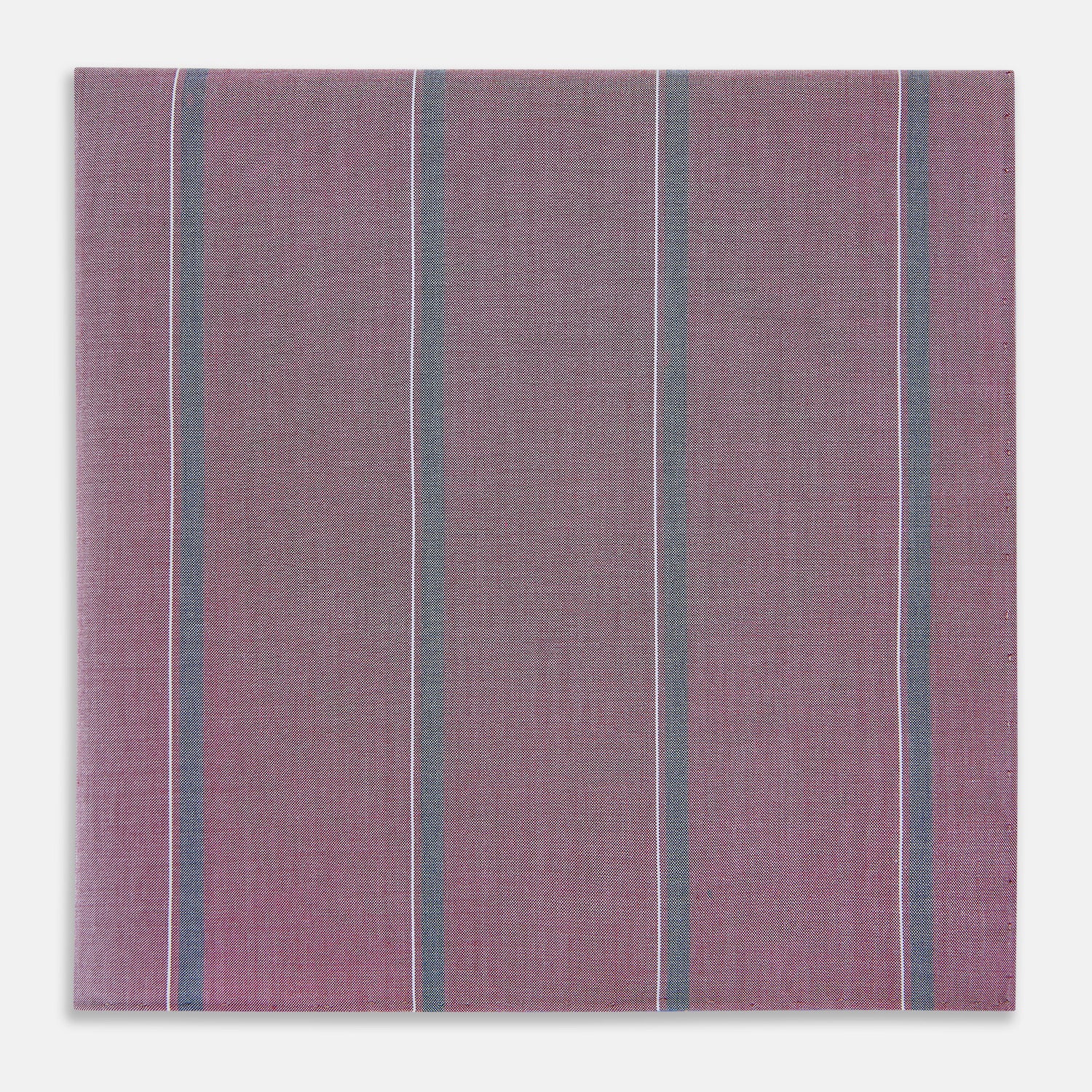 View 1 of product Cerise Red Track Stripe Hand-Rolled Handkerchief