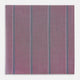 Cerise Red Track Stripe Hand-Rolled Handkerchief