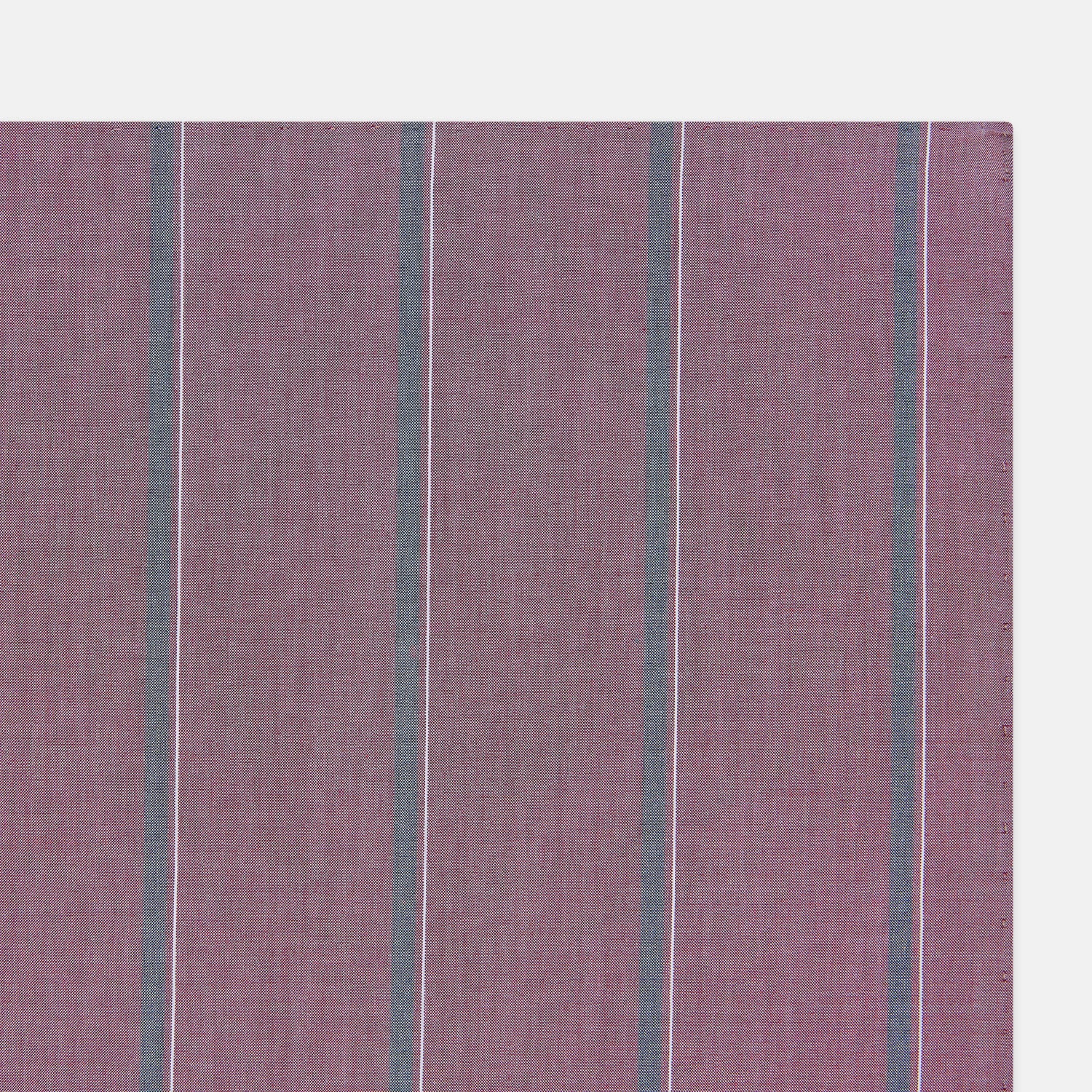 View 2 of product Cerise Red Track Stripe Hand-Rolled Handkerchief