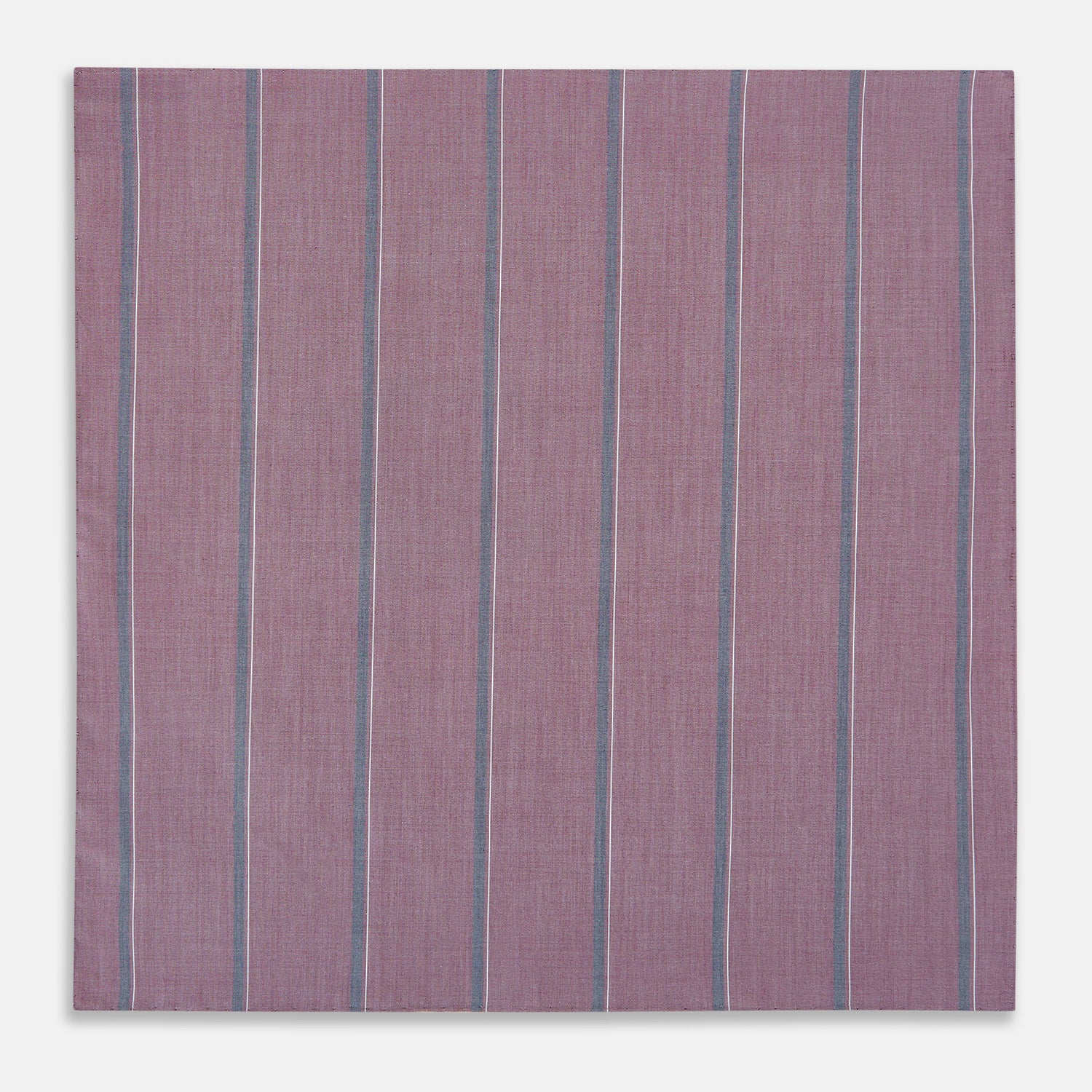 View 3 of product Cerise Red Track Stripe Hand-Rolled Handkerchief