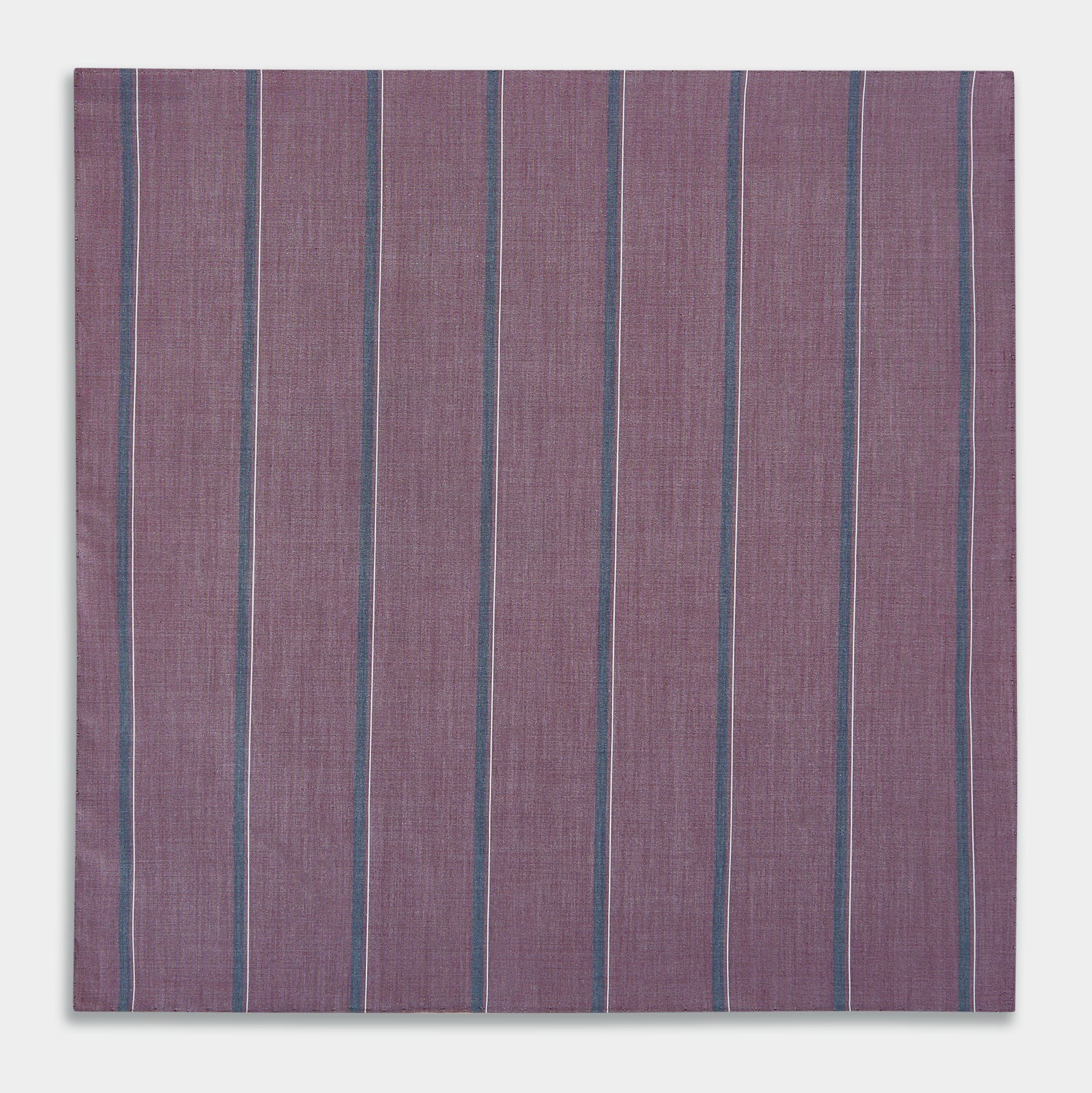 View 3 of product Cerise Red Track Stripe Hand-Rolled Handkerchief