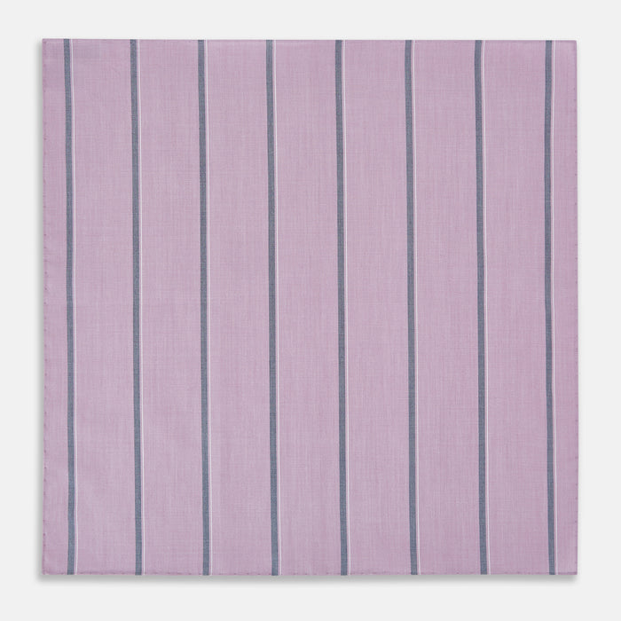 Antique Pink Track Stripe Hand-Rolled Handkerchief Image 2