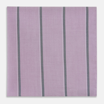 Antique Pink Track Stripe Hand-Rolled Handkerchief Image 3