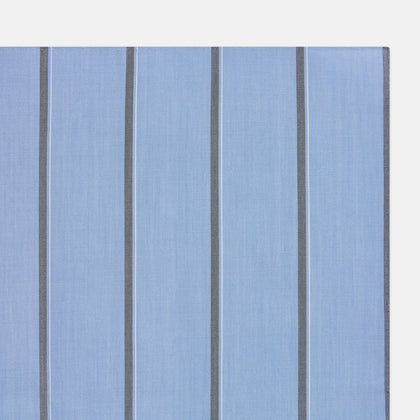 Sky Blue Track Stripe Hand-Rolled Handkerchief Image 1