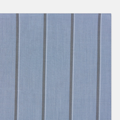 Steel Blue Track Stripe Hand-Rolled Handkerchief Image 1