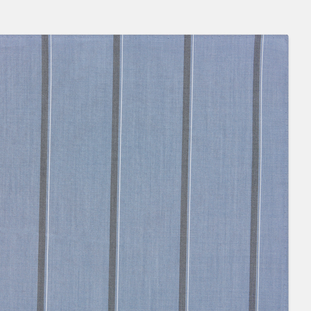 Steel Blue Track Stripe Hand-Rolled Handkerchief