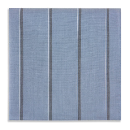 Steel Blue Track Stripe Hand-Rolled Handkerchief Image 3